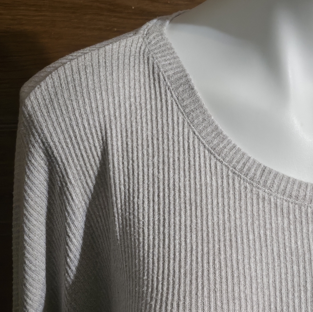 Express Factory Ribbed Drawstring hem top Sand Size M - Picture 5 of 10